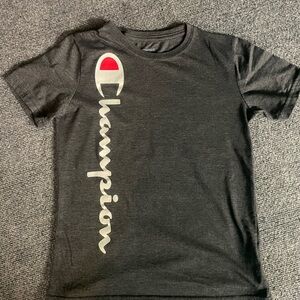 Champion Gray Short Sleeve Tee with Logo